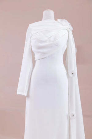 Mire Tesettür Abiye - FioraofDress - tesettur - abiye - Beyaz - 38 - hijab - evening - dress