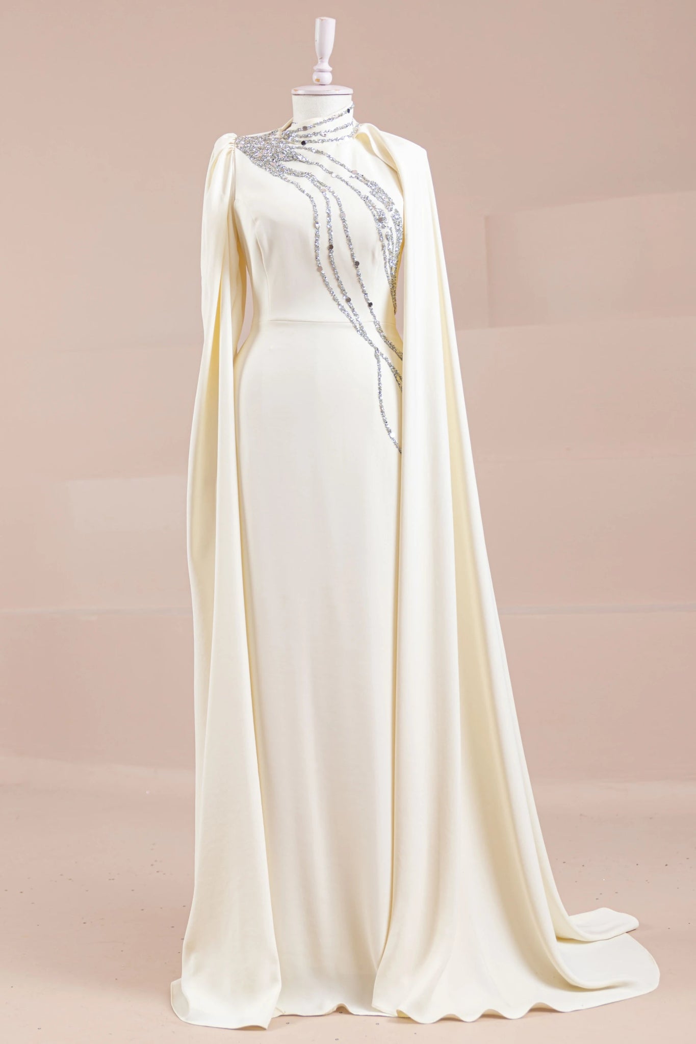 Nalesa Tesettür Abiye - FioraofDress - tesettur - abiye - Ekru - 36 - hijab - evening - dress