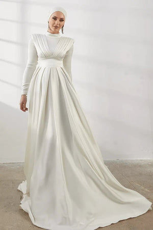 Nida Tesettür Abiye - FioraofDress - tesettur - abiye - 42 - Ekru - hijab - evening - dress