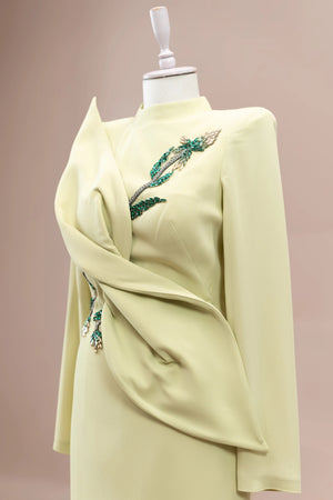 Nira Tesettür Abiye - FioraofDress - tesettur - abiye - Limon - 38 - hijab - evening - dress