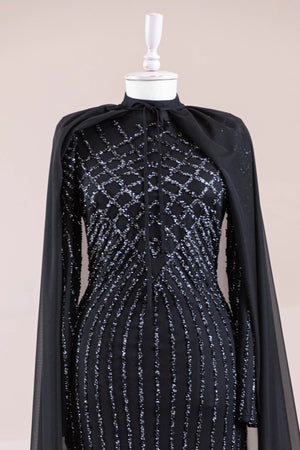 Niva Tesettür Abiye - FioraofDress - tesettur - abiye - Siyahh - 38 - hijab - evening - dress