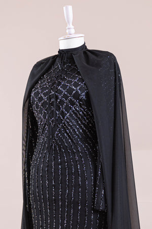 Niva Tesettür Abiye - FioraofDress - tesettur - abiye - Siyahh - 38 - hijab - evening - dress