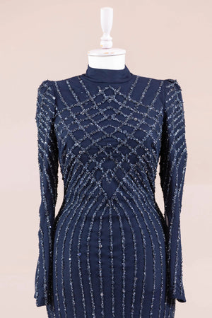 Niva Tesettür Abiye - FioraofDress - tesettur - abiye - LACİVERT - 38 - hijab - evening - dress