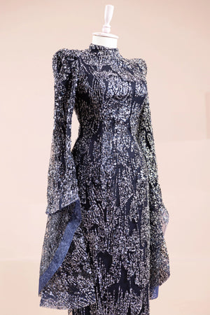 Nouria Tesettür Abiye - FioraofDress - tesettur - abiye - lacivert - 36 - hijab - evening - dress