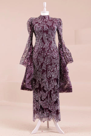 Nouria Tesettür Abiye - FioraofDress - tesettur - abiye - bery - 36 - hijab - evening - dress