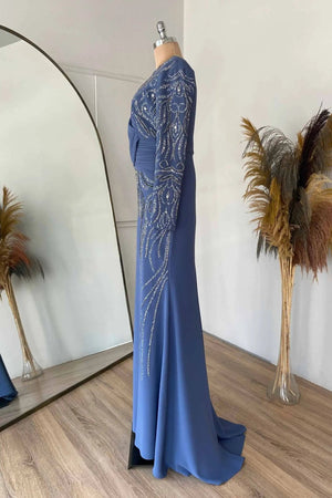 Oylum Tesettür Abiye - FioraofDress - tesettur - abiye - indigo - 38 - hijab - evening - dress