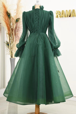 Patrica Tesettür Abiye - FioraofDress - tesettur - abiye - zümrüt - 38 - hijab - evening - dress