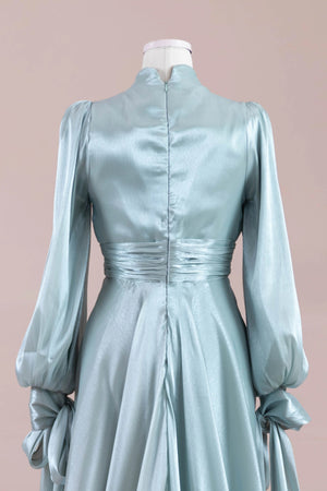 Pearl Tesettür Abiye - FioraofDress - tesettur - abiye - mint yeşili - 38 - hijab - evening - dress