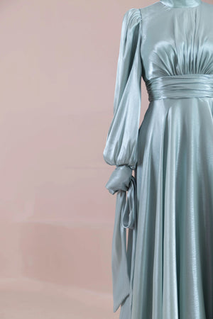 Pearl Tesettür Abiye - FioraofDress - tesettur - abiye - mint yeşili - 38 - hijab - evening - dress