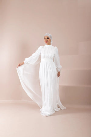 Renna Tesettür Abiye - FioraofDress - tesettur - abiye - Beyaz - 36 - hijab - evening - dress