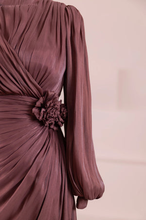 Rosavé Tesettür Abiye - FioraofDress - tesettur - abiye - bery burgundy - 38 - hijab - evening - dress