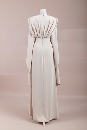 Rouge Tesettür Abiye - FioraofDress - tesettur - abiye - Krem - 38 - hijab - evening - dress