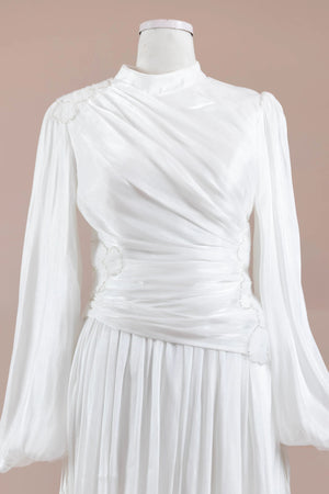 Rovi Tesettür Abiye - FioraofDress - tesettur - abiye - Beyaz - 40 - hijab - evening - dress