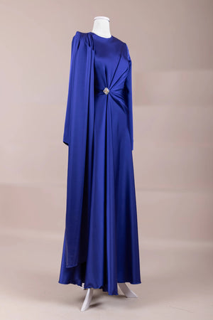 Satenya Tesettür Abiye - FioraofDress - tesettur - abiye - SAX - 38 - hijab - evening - dress