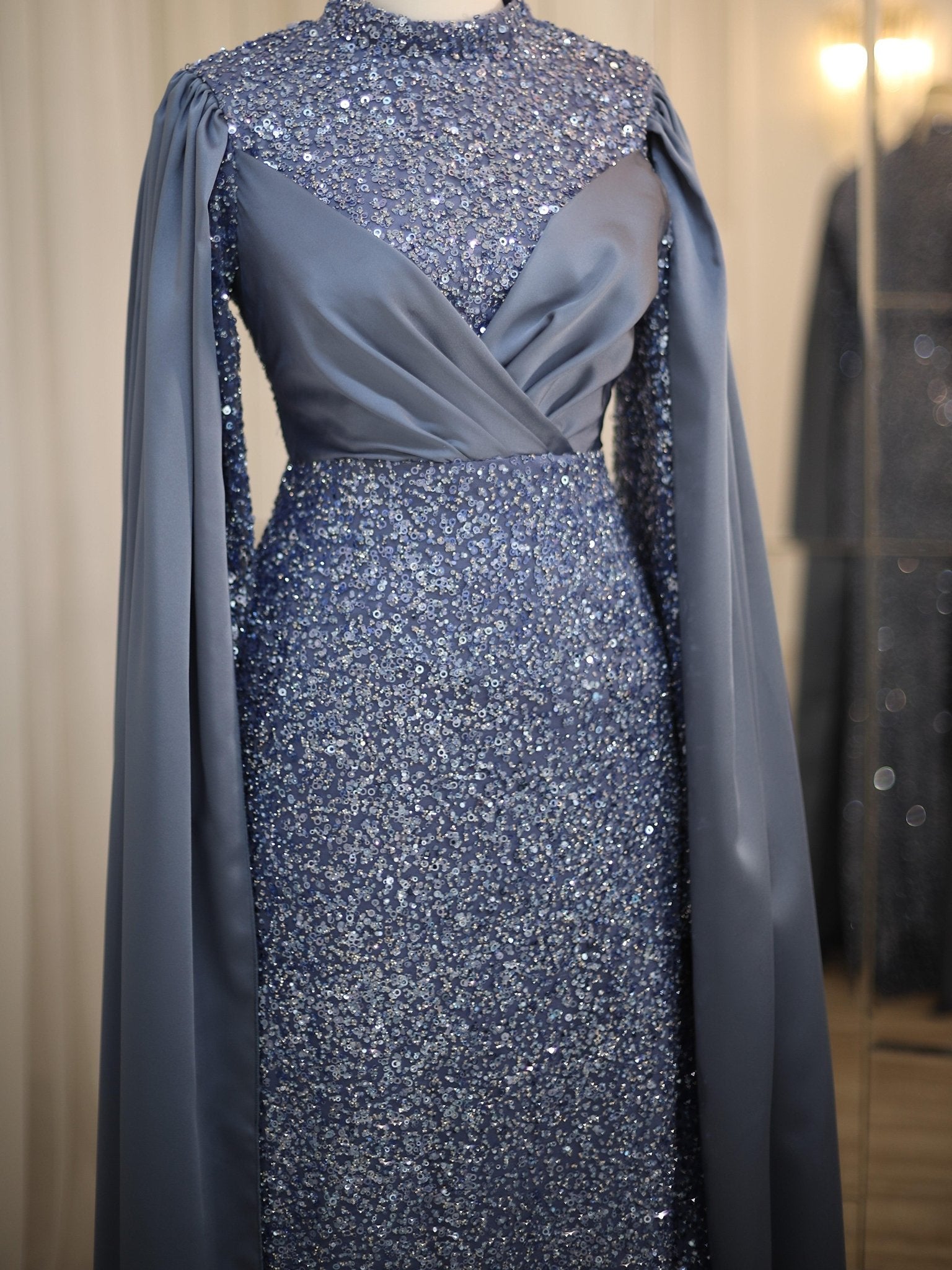 Sedef Tesettür Abiye - FioraofDress - tesettur - abiye - 48 - indigo - hijab - evening - dress