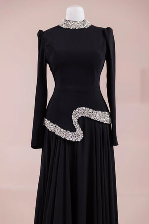 Selva Tesettür Abiye - FioraofDress - tesettur - abiye - SİYAH - 38 - hijab - evening - dress