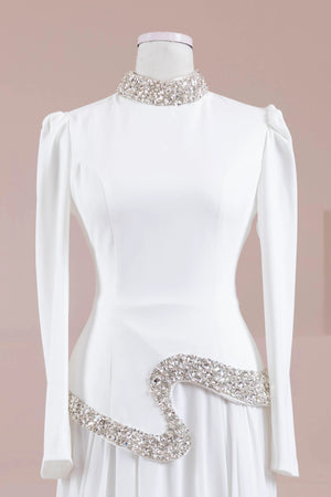 Selva Tesettür Abiye - FioraofDress - tesettur - abiye - Beyaz - 38 - hijab - evening - dress