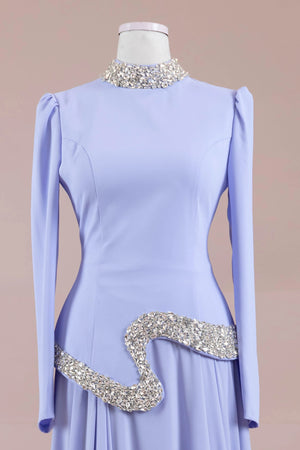 Selva Tesettür Abiye - FioraofDress - tesettur - abiye - bebe - mavisi - 38 - hijab - evening - dress