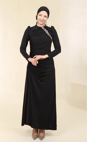 Setri Tesettür Abiye - FioraofDress - tesettur - abiye - 44 - Siyahh - hijab - evening - dress