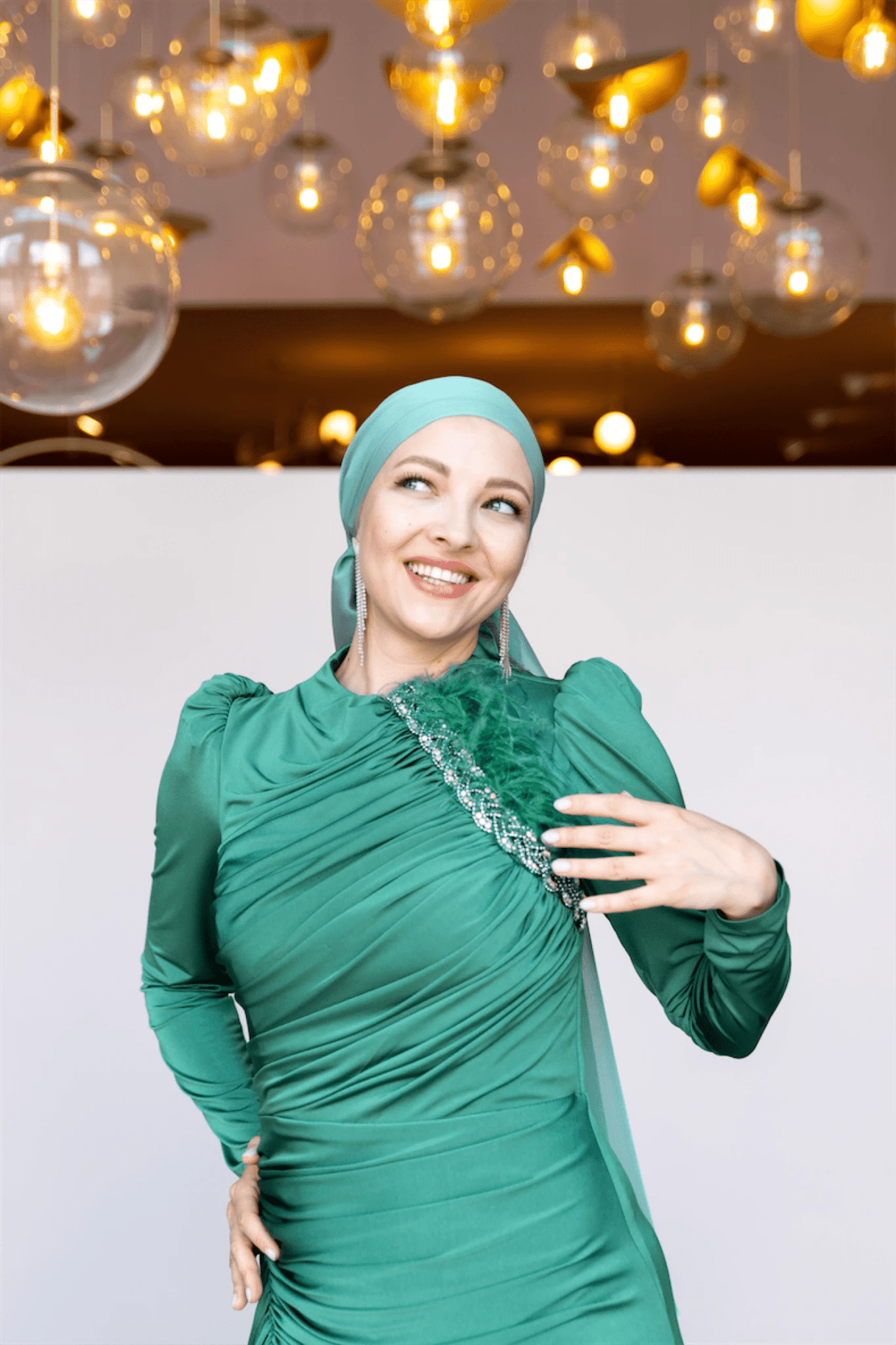 Setri Tesettür Abiye - FioraofDress - tesettur - abiye - 44 - Yağı Yeşil - hijab - evening - dress