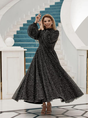 Sezen Tesettür Abiye - FioraofDress - tesettur - abiye - 48 - Pudra - hijab - evening - dress