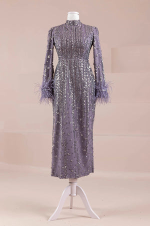 Sien Tesettür Abiye - FioraofDress - tesettur - abiye - MOR - 38 - hijab - evening - dress