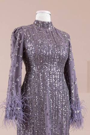 Sien Tesettür Abiye - FioraofDress - tesettur - abiye - MOR - 38 - hijab - evening - dress