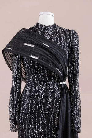 Silü Tesettür Abiye - FioraofDress - tesettur - abiye - Siyah - 38 - hijab - evening - dress
