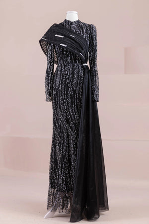 Silü Tesettür Abiye - FioraofDress - tesettur - abiye - Siyahh - 38 - hijab - evening - dress