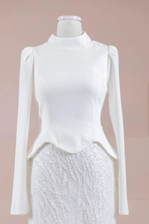 Simera Tesettür Abiye - FioraofDress - tesettur - abiye - Beyaz - 38 - hijab - evening - dress