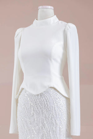 Simera Tesettür Abiye - FioraofDress - tesettur - abiye - Beyaz - 38 - hijab - evening - dress