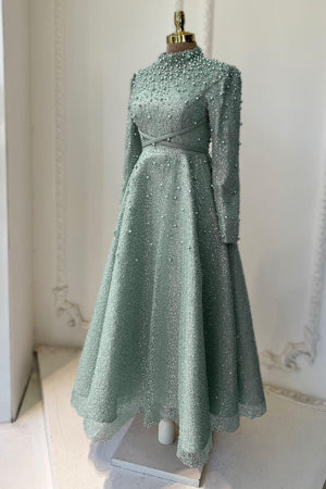 Sirius Tesettür Abiye - Mint - FioraofDress - tesettur - abiye - 48 - MİNT - hijab - evening - dress
