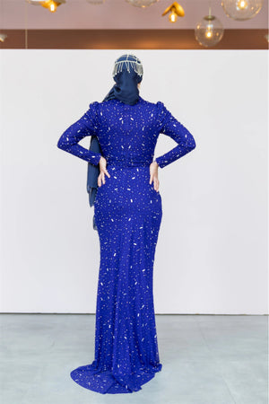 Stone Tesettür Abiye - FioraofDress - tesettur - abiye - 44 - SAX - hijab - evening - dress