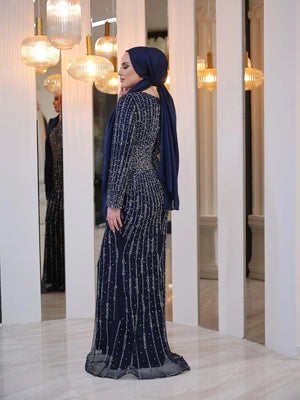 Su Tesettür Abiye - FioraofDress - tesettur - abiye - 48 - Mürdüm - hijab - evening - dress
