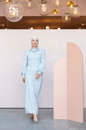 Taçmahal Tesettür Abiye - FioraofDress - tesettur - abiye - 46 - Mavii - hijab - evening - dress