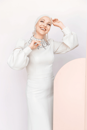 Taçmahal Tesettür Abiye - FioraofDress - tesettur - abiye - 46 - BEJ - hijab - evening - dress