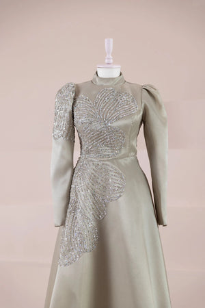 Talia Tesettür Abiye - FioraofDress - tesettur - abiye - Yağı Yeşil - 38 - hijab - evening - dress