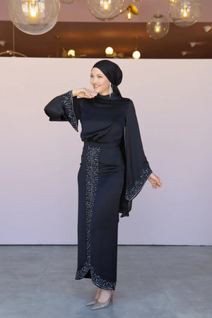Thai Tesettür Abiye - FioraofDress - tesettur - abiye - 44 - Siyahh - hijab - evening - dress