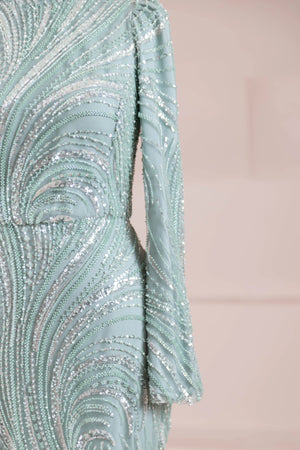 Tira Tesettür Abiye - FioraofDress - tesettur - abiye - mint - 38 - hijab - evening - dress