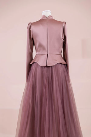 Tuéra Tesettür Abiye - FioraofDress - tesettur - abiye - rose - 36 - hijab - evening - dress