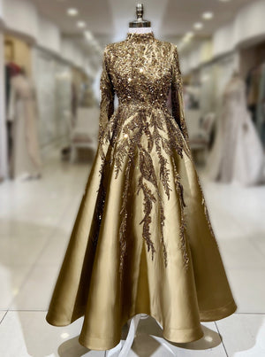 Victoria Tesettür Abiye Olive - FioraofDress - tesettur - abiye - 48 - OLİVE - hijab - evening - dress