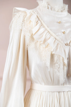 Vintage Tesettür Abiye - FioraofDress - tesettur - abiye - krem - 36 - hijab - evening - dress