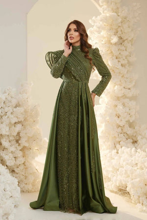 Violet Tesettür Abiye - FioraofDress - tesettur - abiye - zümrüt - 38 - hijab - evening - dress