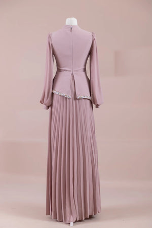 Zela Tesettür Abiye - FioraofDress - tesettur - abiye - Pudra - 38 - hijab - evening - dress