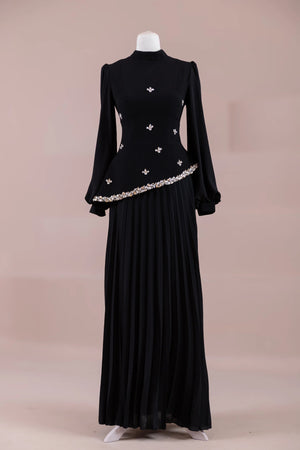 Zela Tesettür Abiye - FioraofDress - tesettur - abiye - Siyahh - 38 - hijab - evening - dress