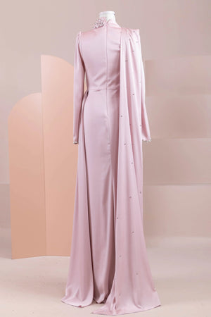 Ziri Tesettür Abiye - FioraofDress - tesettur - abiye - Pudra - 36 - hijab - evening - dress