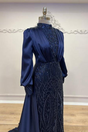 Açelya Kapaklı Tesettür Abiye - FioraofDress - tesettur - abiye - 48 - BEJ - hijab - evening - dress