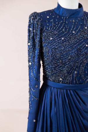 Ahenk Tesettür Abiye - FioraofDress - tesettur - abiye - lacivert - 38 - hijab - evening - dress