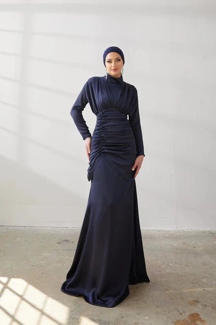 Ahla Tesettür Abiye - FioraofDress - tesettur - abiye - 42 - LACİVERT - hijab - evening - dress
