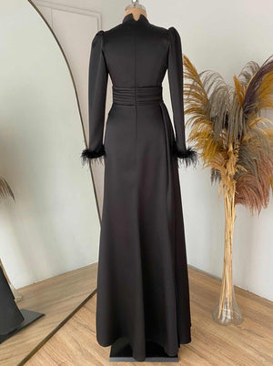 Alina Abiye - FioraofDress - tesettur - abiye - 48 - soğan kabuğu - hijab - evening - dress